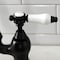 Kingston Brass Bridge Kitchen Faucet with Brass Sprayer, Matte Black KS7790BPLBS - alternate 2